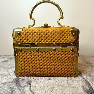 Vintage Fleurette of Miami Made in Italy Woven Box Purse